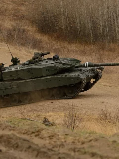 дорога, боевой, танк, leopard-a4m