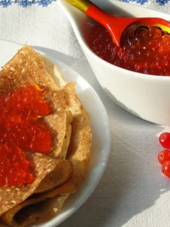еда, блины, красная икра, фон, обои, блинчики