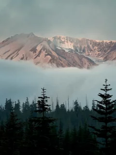 горы, туман