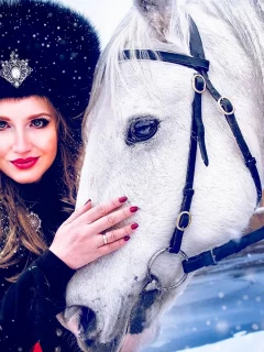 лошадь, девушка