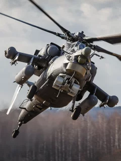 вертолёт, российский, mi-28, ударный, полёт