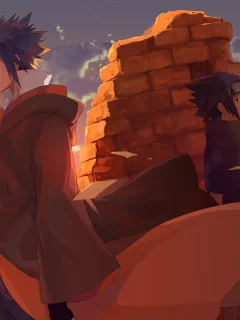 арт, аниме, парень, наруто, tosyoen, uchiha sasuke, naruto, мальчик