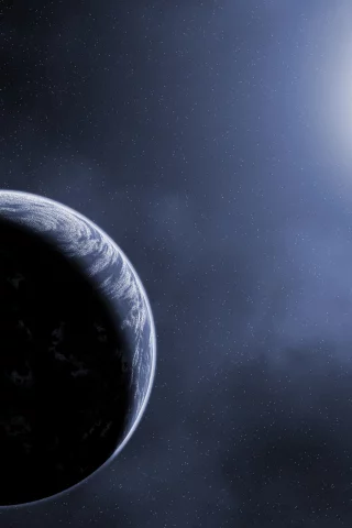 shadow, sci fi, stars, planets