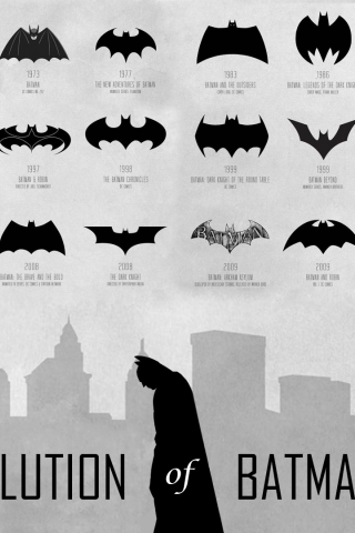 logo, trade mark, batman, герой, evolution of batman