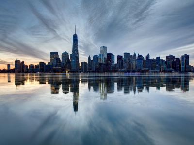 New York City, Нью-Йорк, NYC, USA, США, город, панорама, вид, небоскребы, здания, высотки, дома