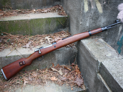 винтовка, m48 mauser, rifle, листья