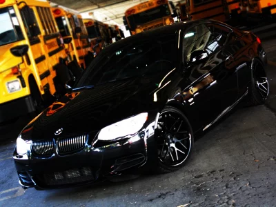 335i, black, чёрный, бмв, свет фар, bmw, вид спереды