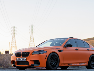 оранжевый матовый, f10, m5, bmw, бмв, вид спереди, matte orange