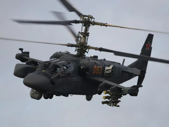 российский, ка-52, полет, ударный, вертолёт, _аллигатор_