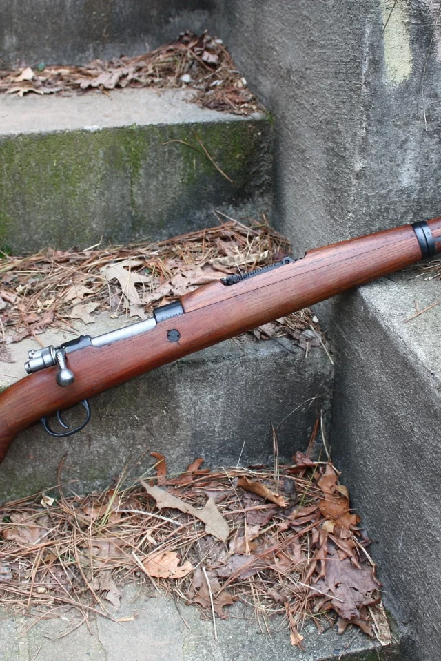 винтовка, m48 mauser, rifle, листья
