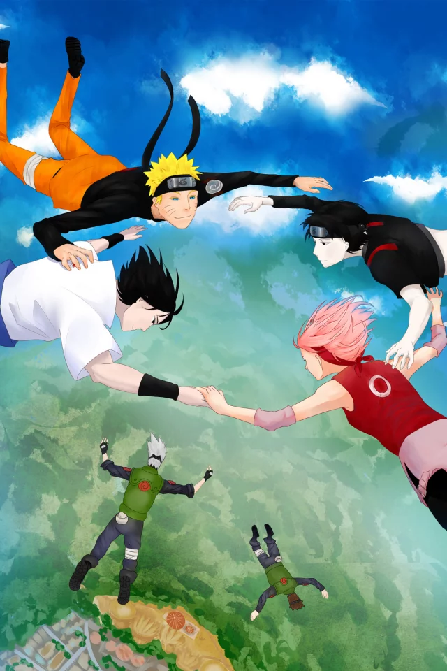 sai, аниме, арт, haruno sakura, наруто, uchiha sasuke, hatake kakashi, naruto