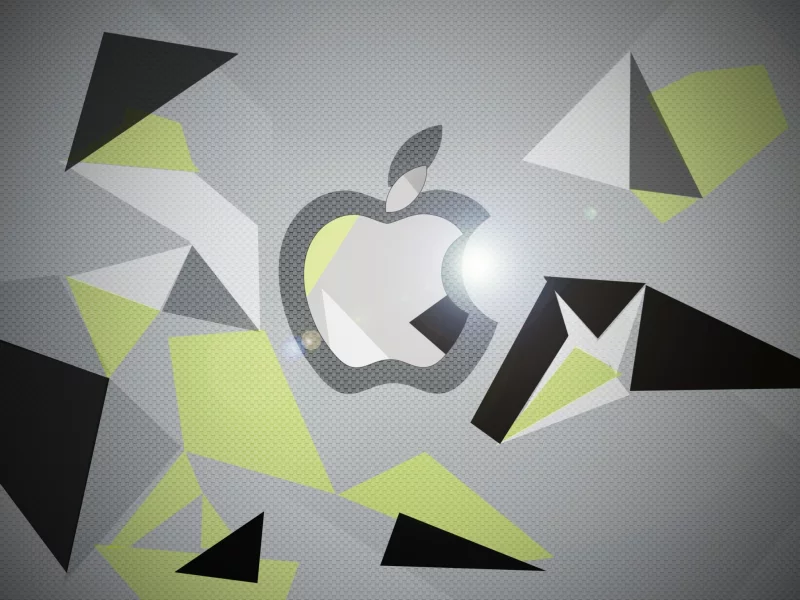 графика, hi-tech, retina, зелёное, фотошоп, серое, черное, apple