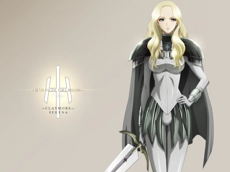 аниме, клеймор, девушка, доспех, claymore, teresa, воин, оружие
