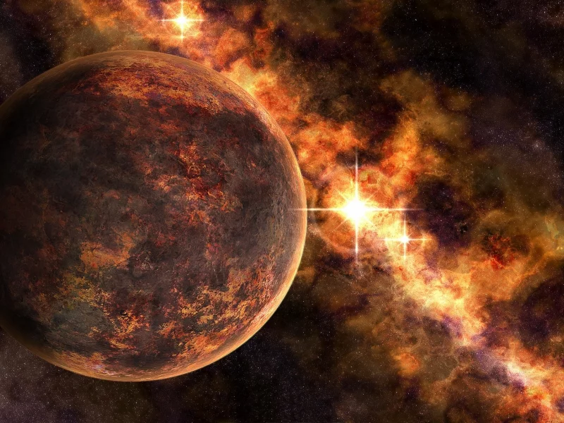 planet, sci fi, star fire