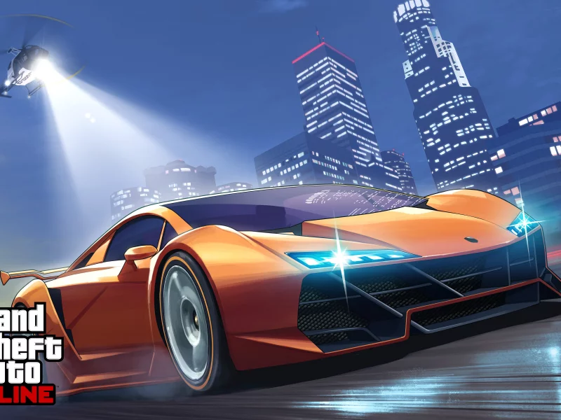 GTA Online, машина, вертолёт, погоня
