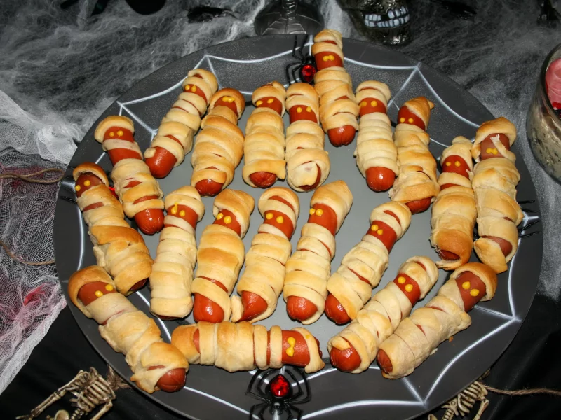 хелоуин, угощения, человечки, пальцы