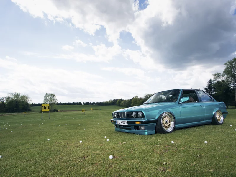 бмв, golf, небо, облако, гольф, e30, поле, bmw