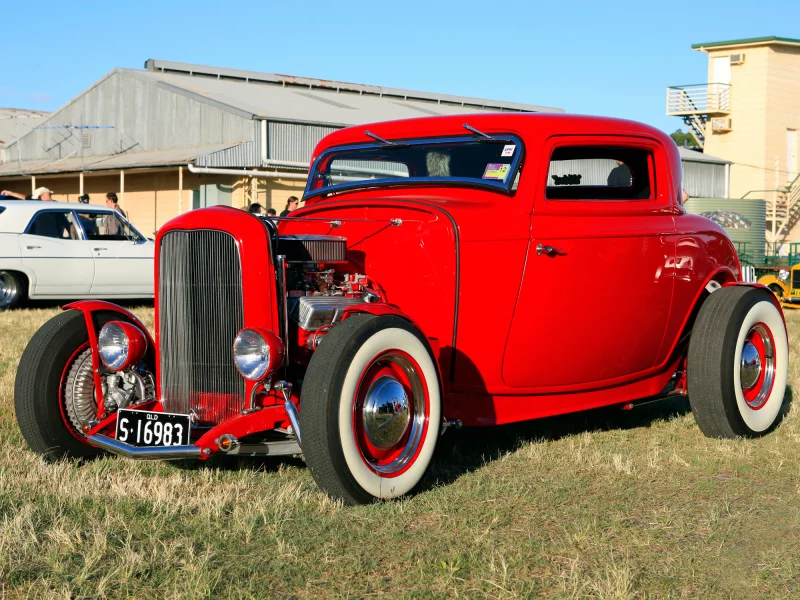 красный, rod, купе, род, форд, coupe, hot, 1932, ford, хот, at the twilight