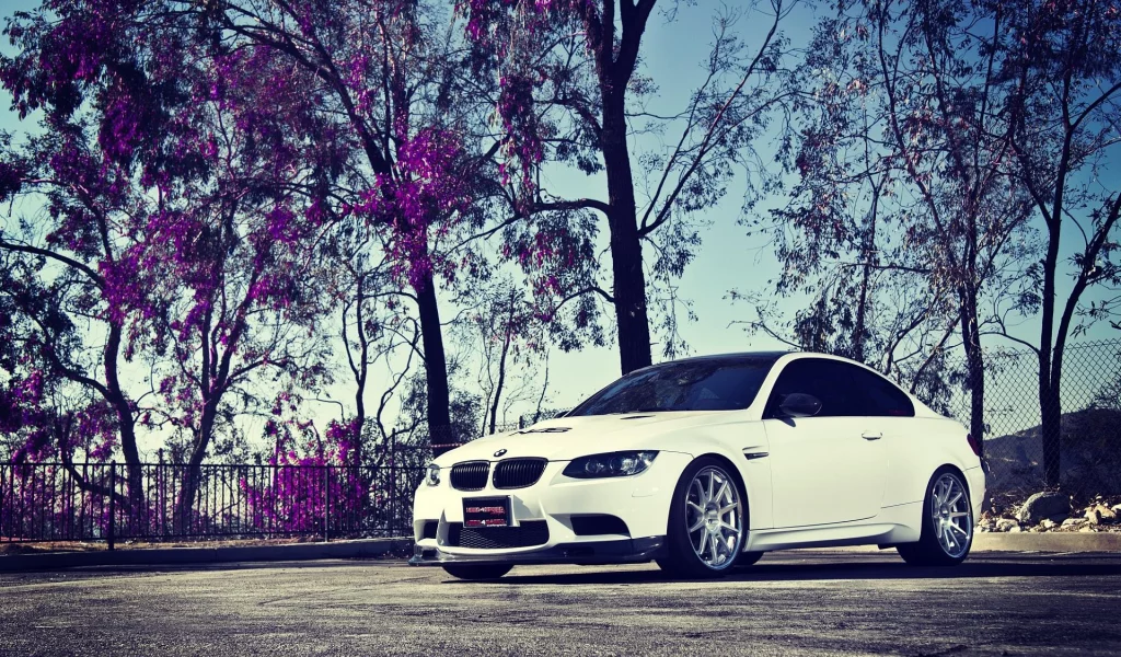 BMW, М3, белый