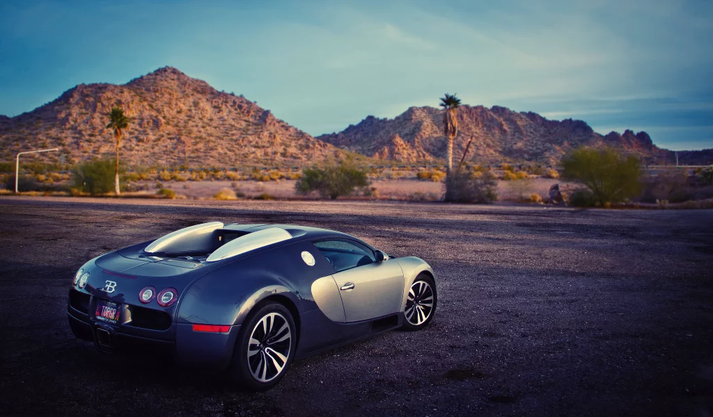 bugatti, холмы, veyron, горы