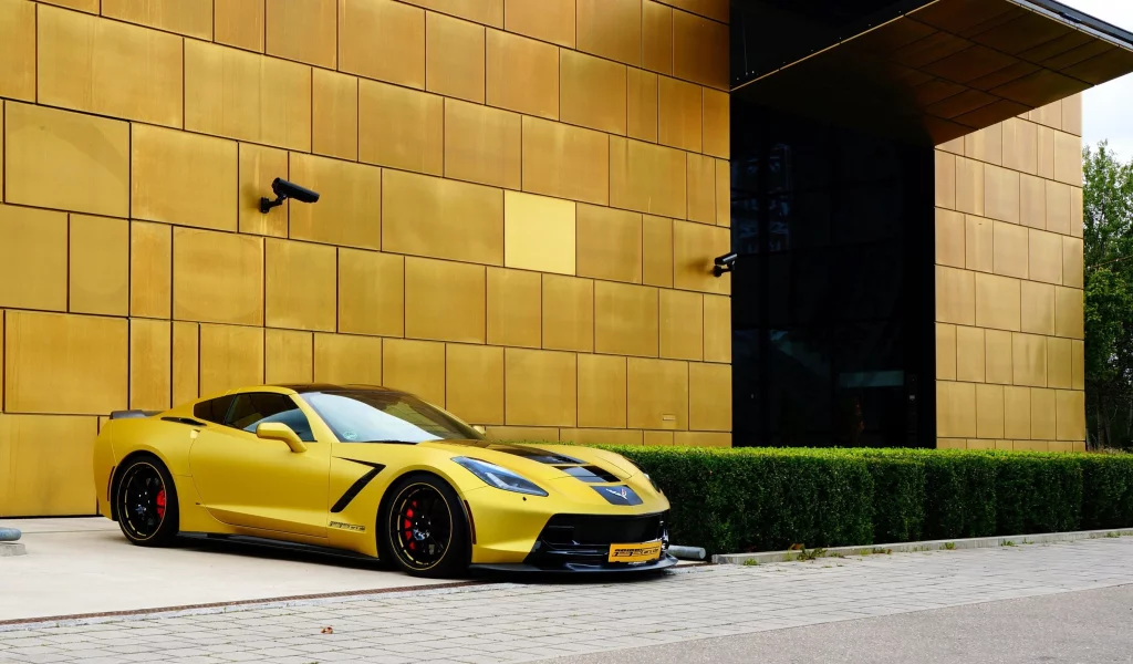 corvette, тюнинг, stingray, chevrolet, желтый (2)