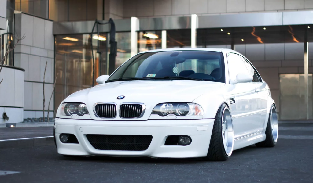 white, тюнинг, stance, белая, m3, диски, bmw, e46