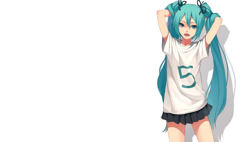 hatsune miku, vocaloid, вокалоид, длинные волосы, мику хатсуне