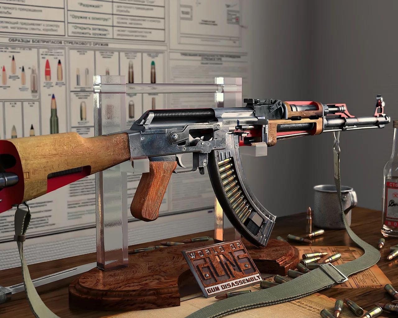 kalashnikov cutaway, ak 47, патроны, автомат, разрез, alexander iartsev