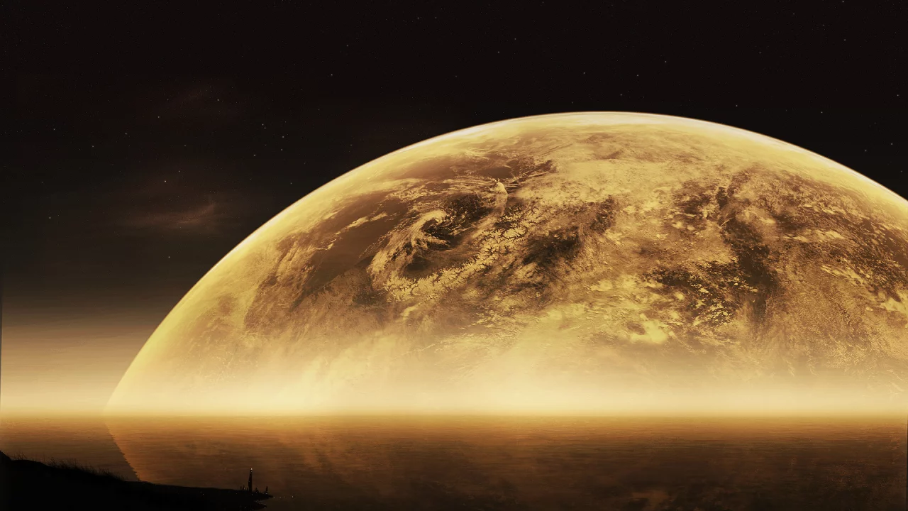 sci fi, moon, planets, edged, big