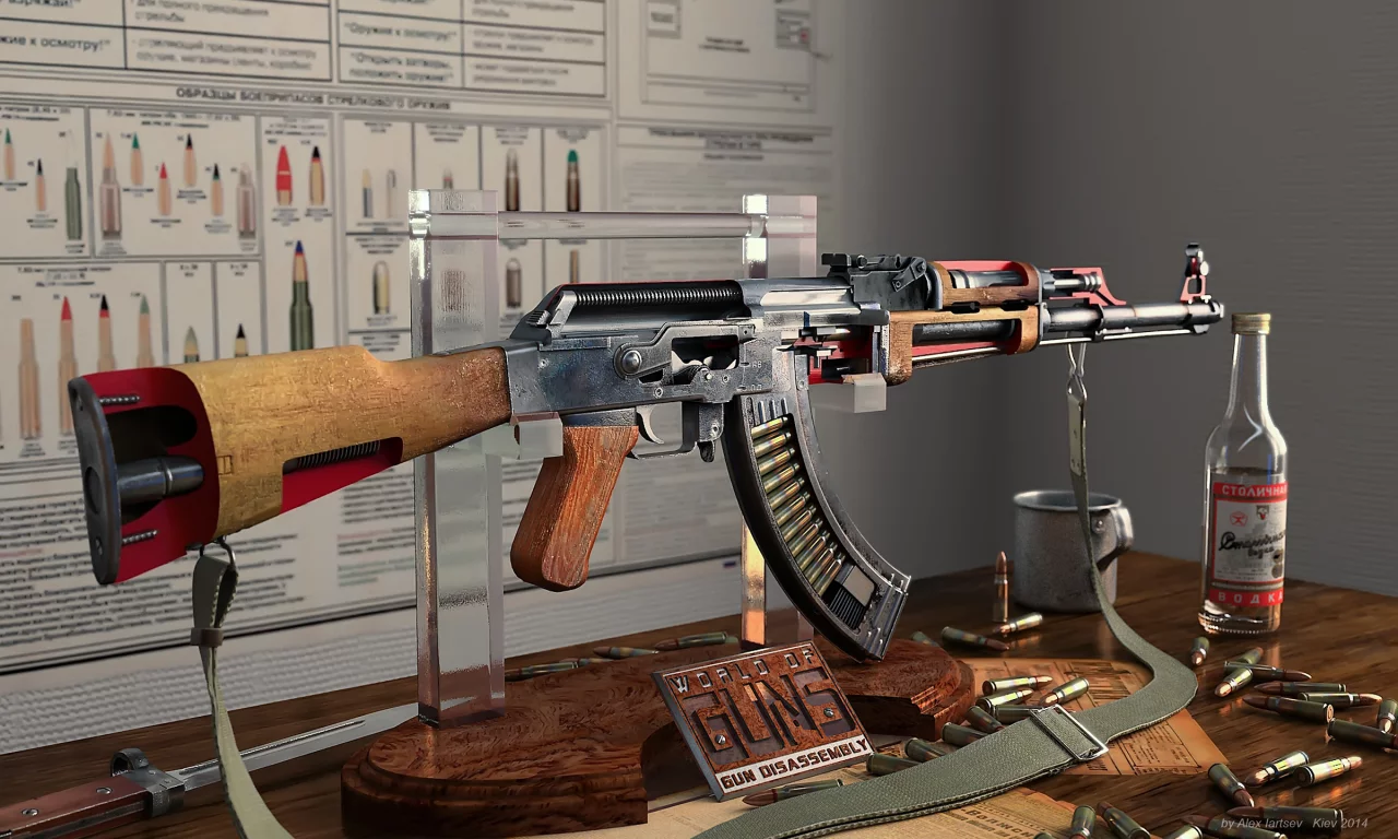 kalashnikov cutaway, ak 47, патроны, автомат, разрез, alexander iartsev