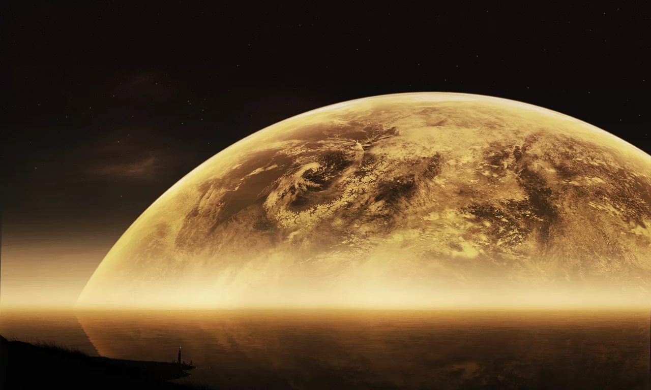sci fi, moon, planets, edged, big