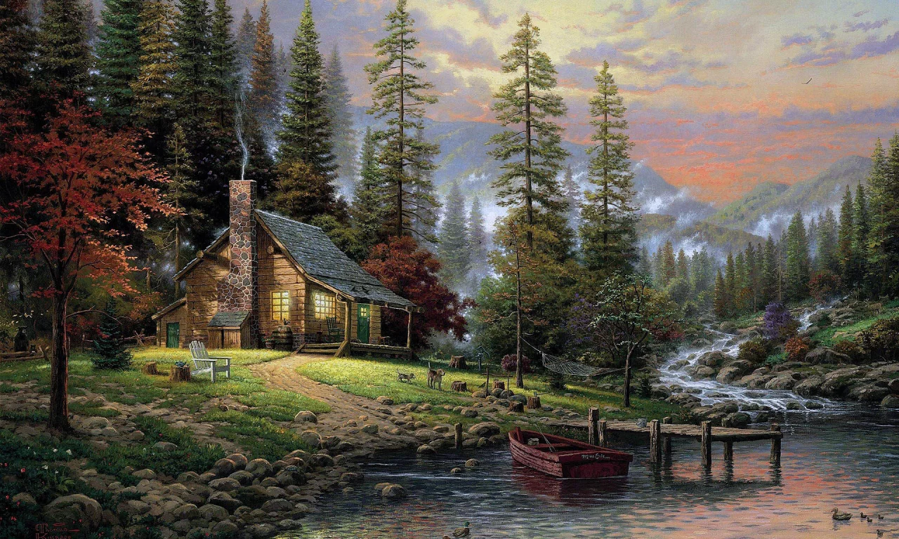 Картина, Томас Кинкейд, пейзаж.