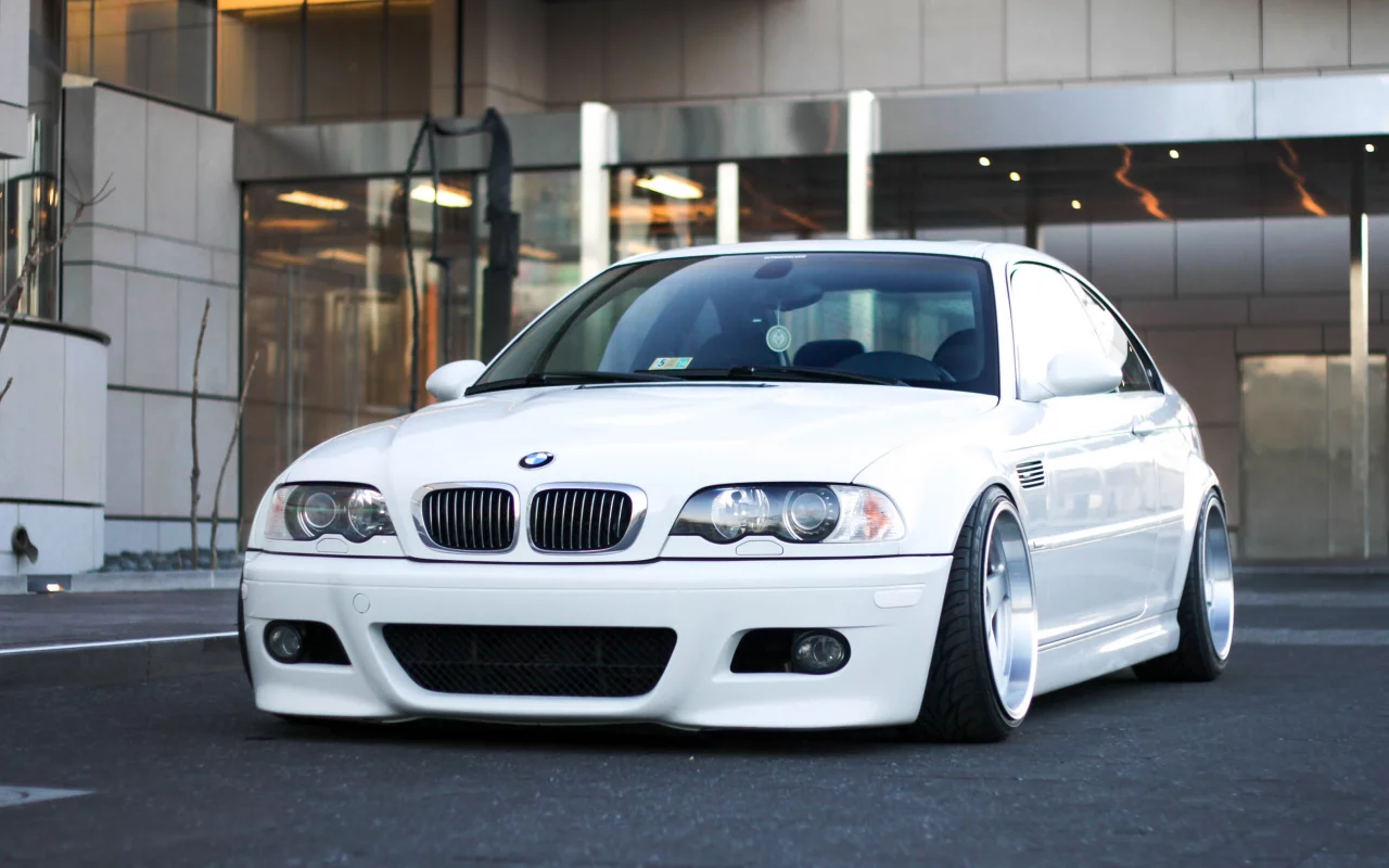 white, тюнинг, stance, белая, m3, диски, bmw, e46