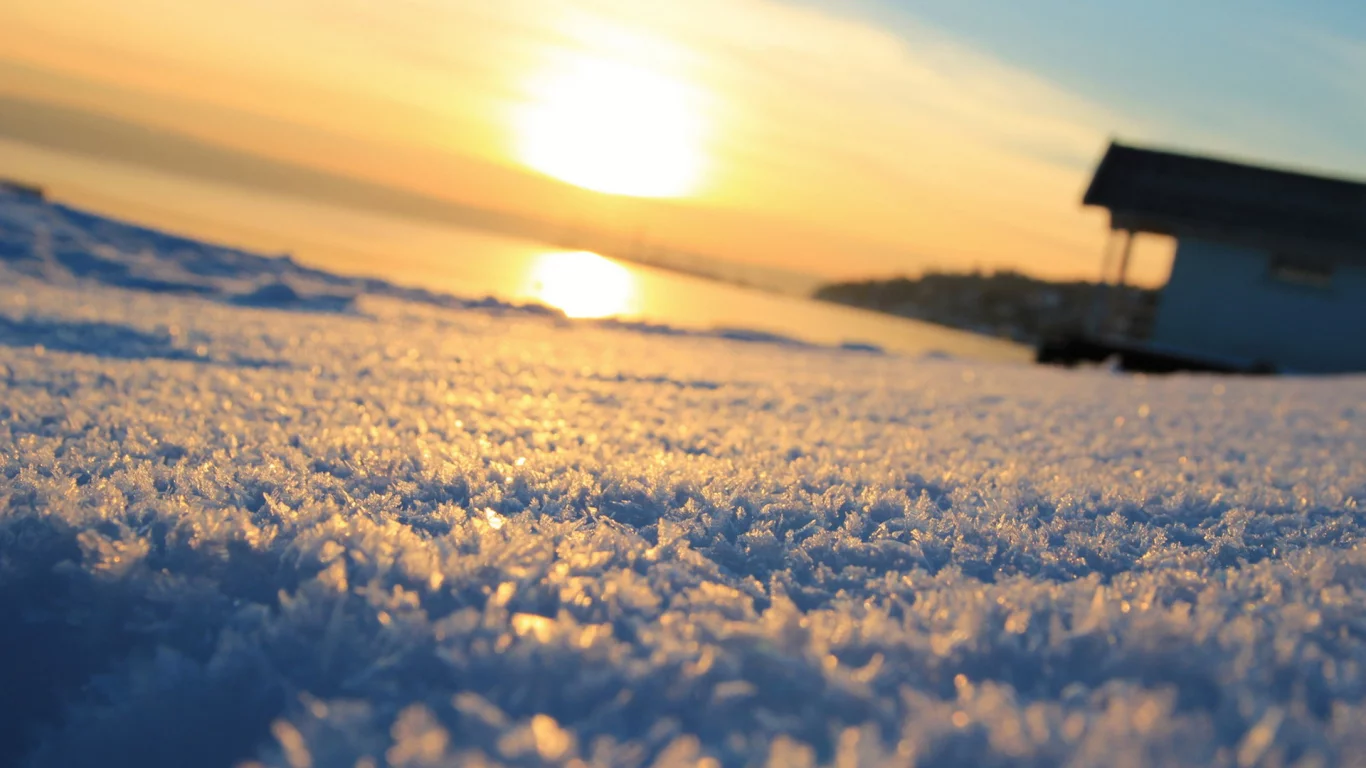 фон, зима, snow, winter, снег, размытие, макро, macro, солнце