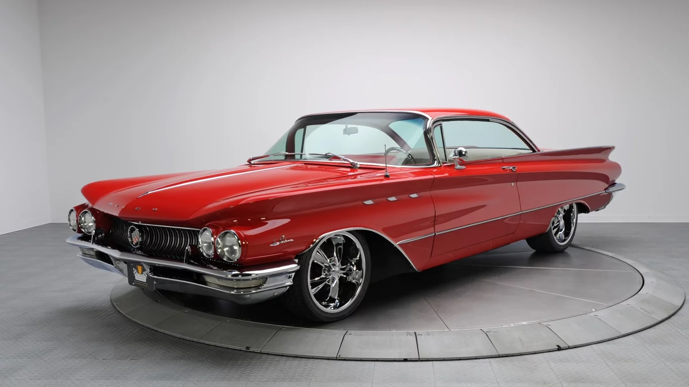 ретро, buick lesabre, 1960г, автомобиль, красный