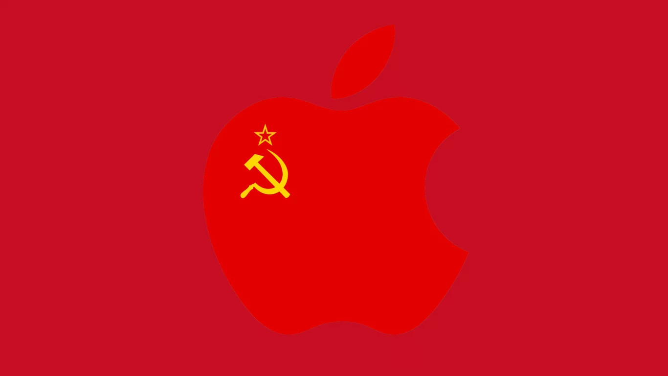гаджет, mac, молот, флаг, серп, ноутбук, смартфон, apple