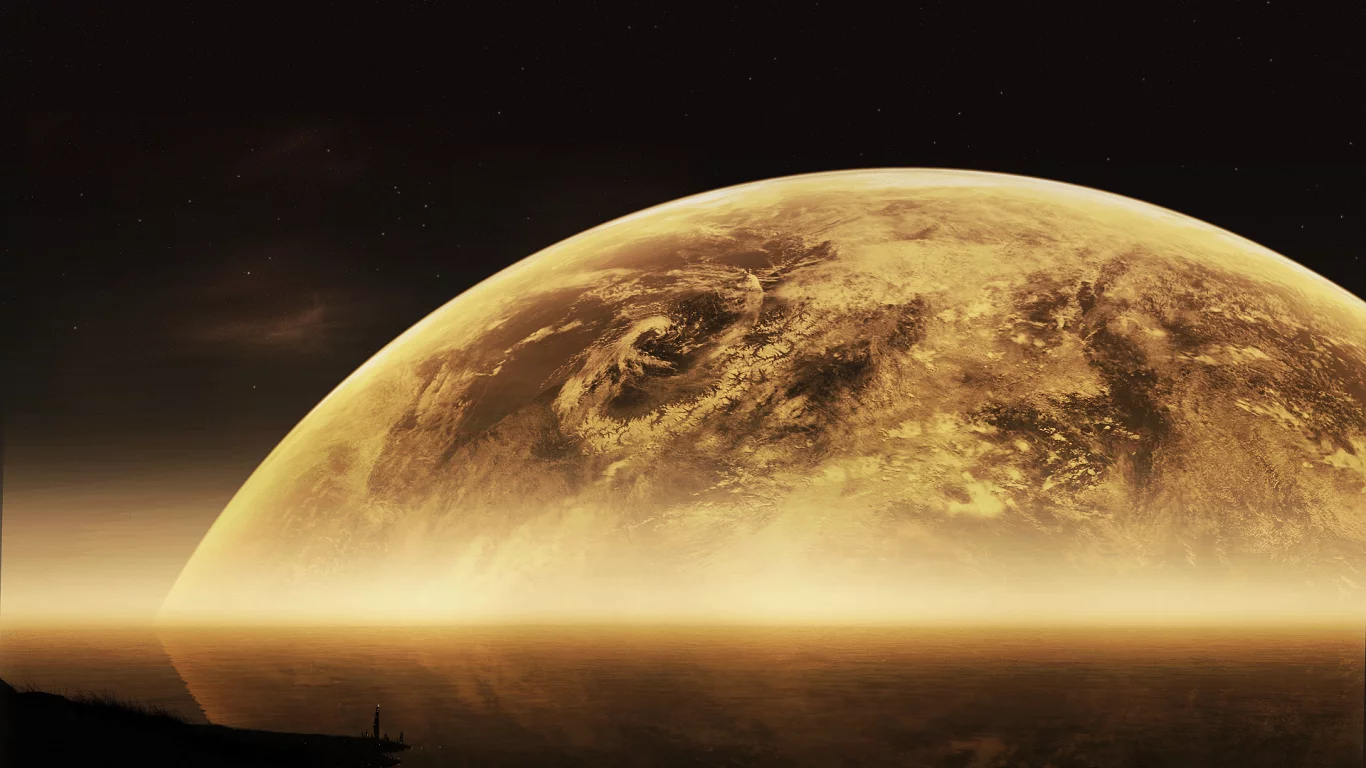 sci fi, moon, planets, edged, big