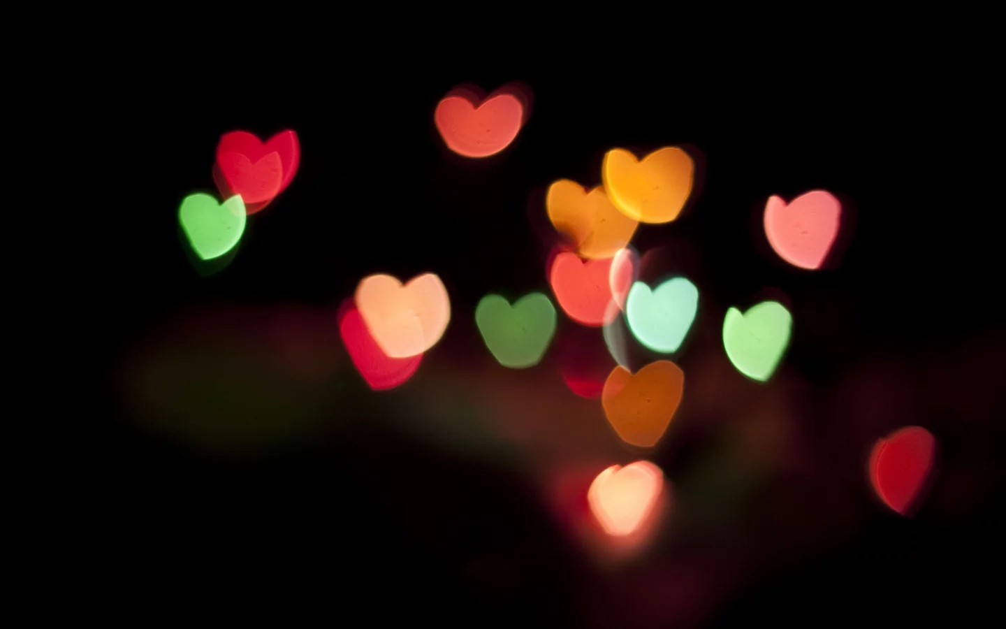 bokeh, обои, боке, цветные, фон, сердечки, макро, macro
