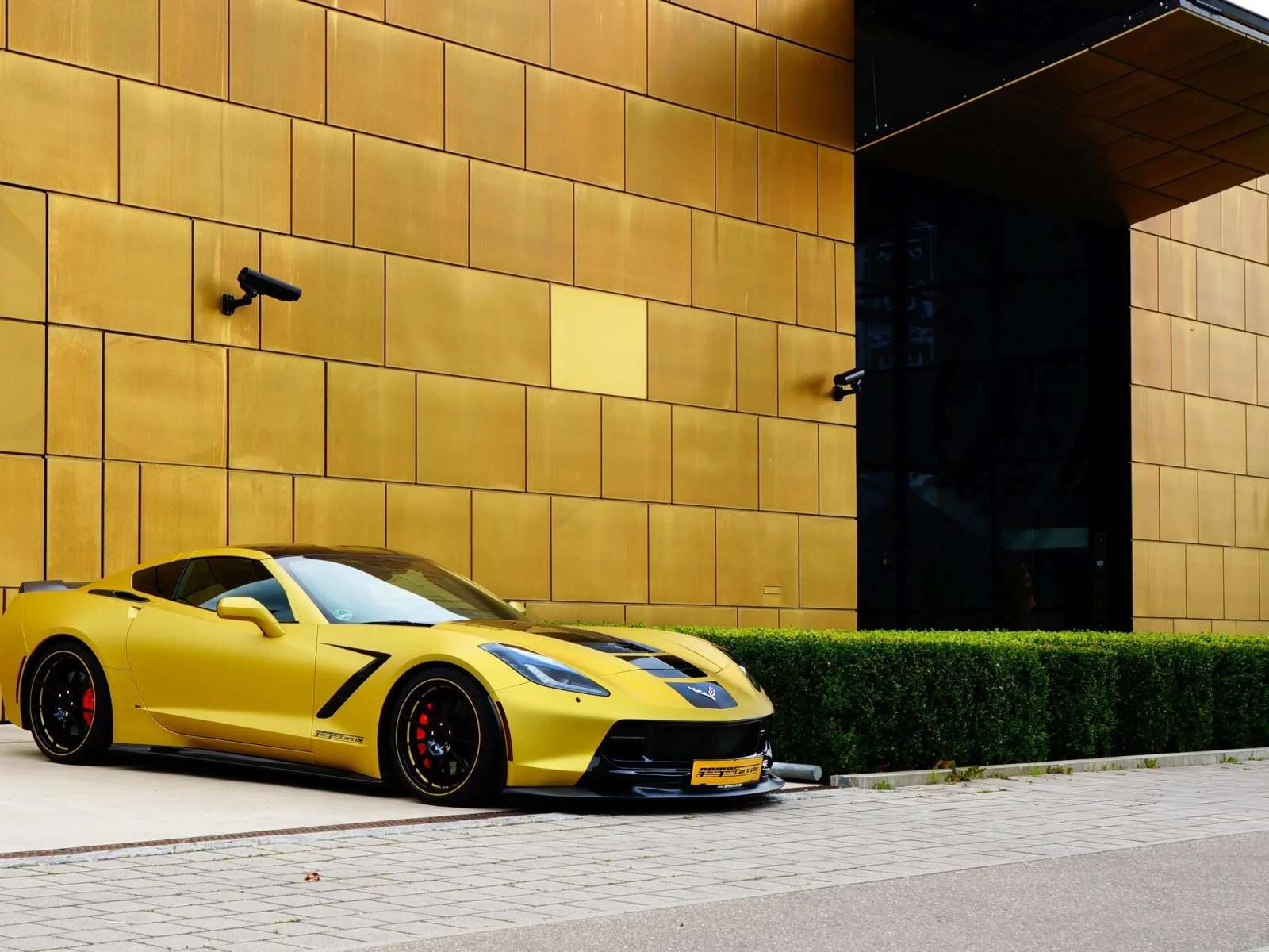 corvette, тюнинг, stingray, chevrolet, желтый (2)