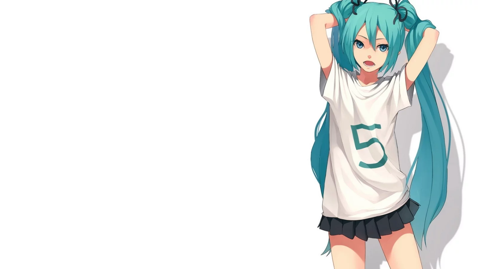 hatsune miku, vocaloid, вокалоид, длинные волосы, мику хатсуне