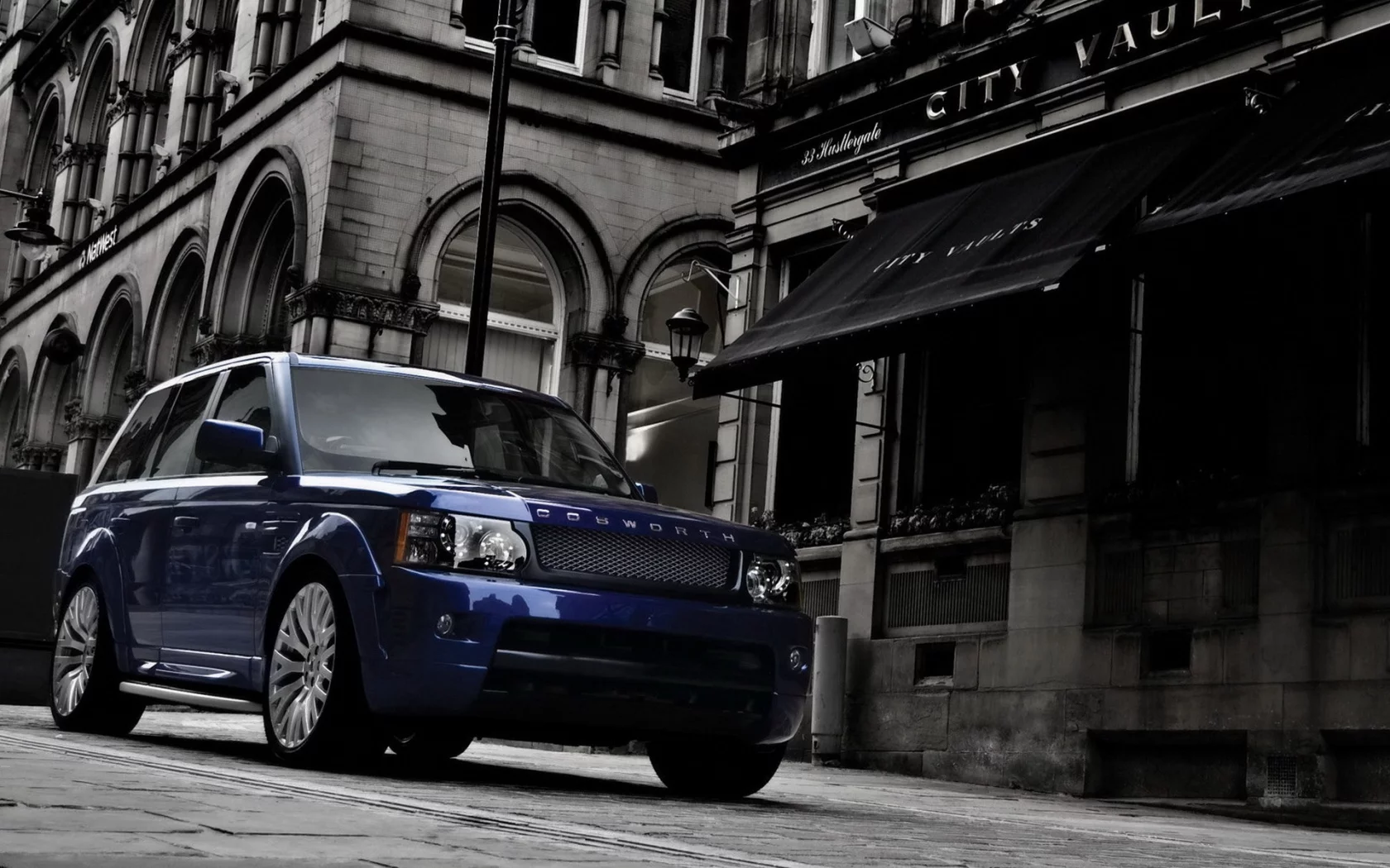 машина, range rover, город