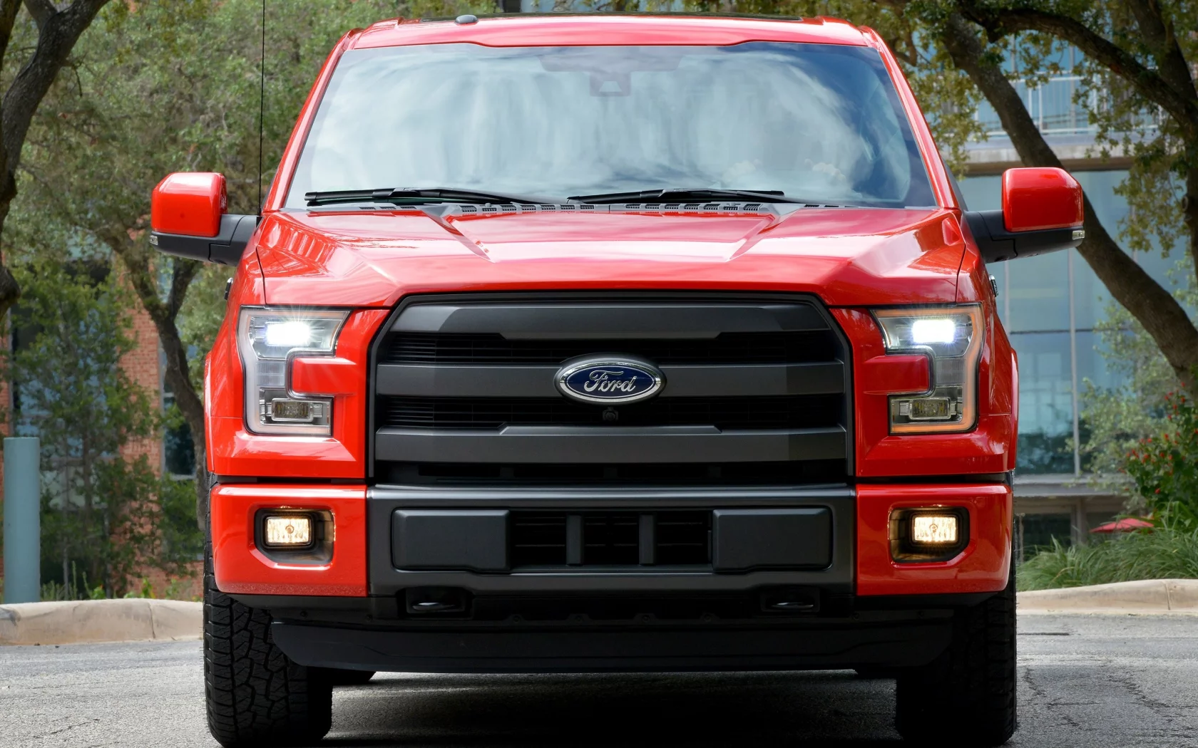 ford, supercrew, красный