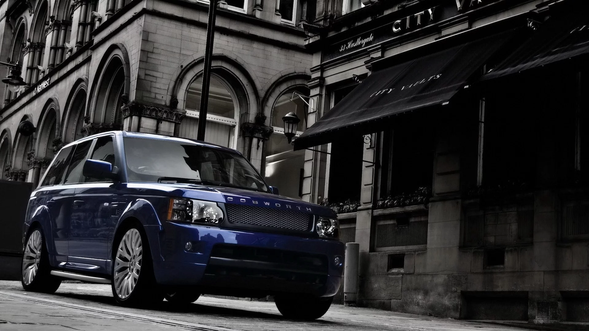 машина, range rover, город