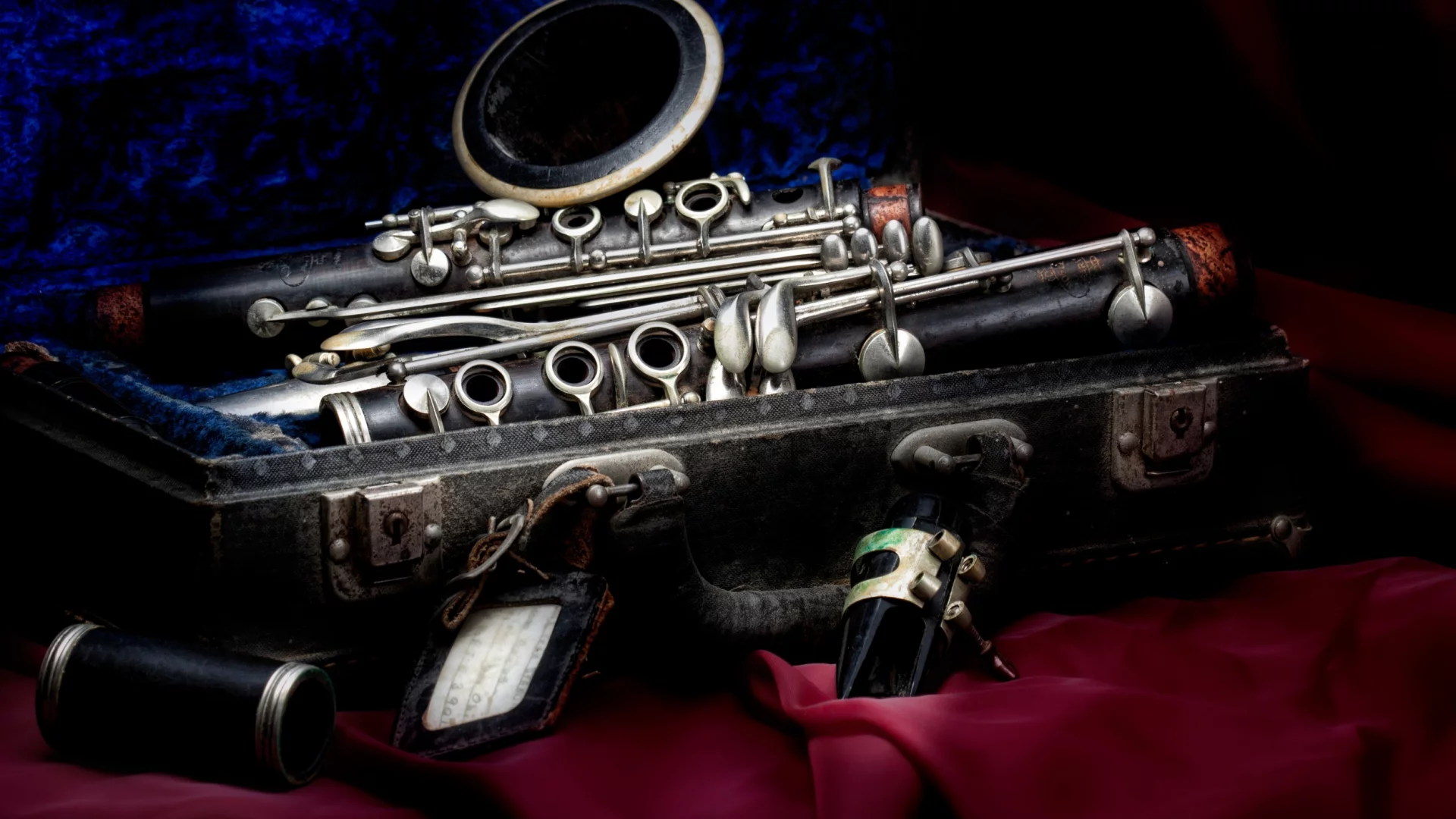 футляр, стиль, clarinet, бархат