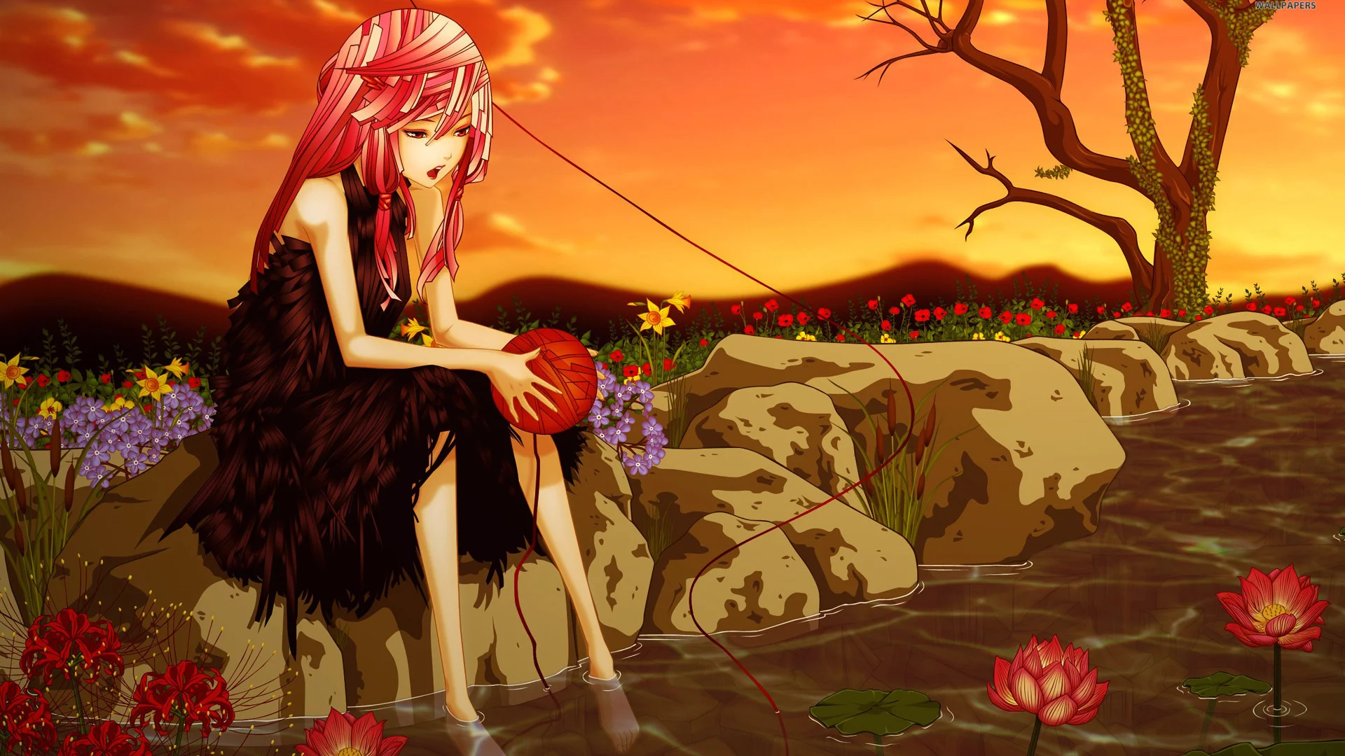 Guilty crown, Инори, клубок, Inori, корона греха