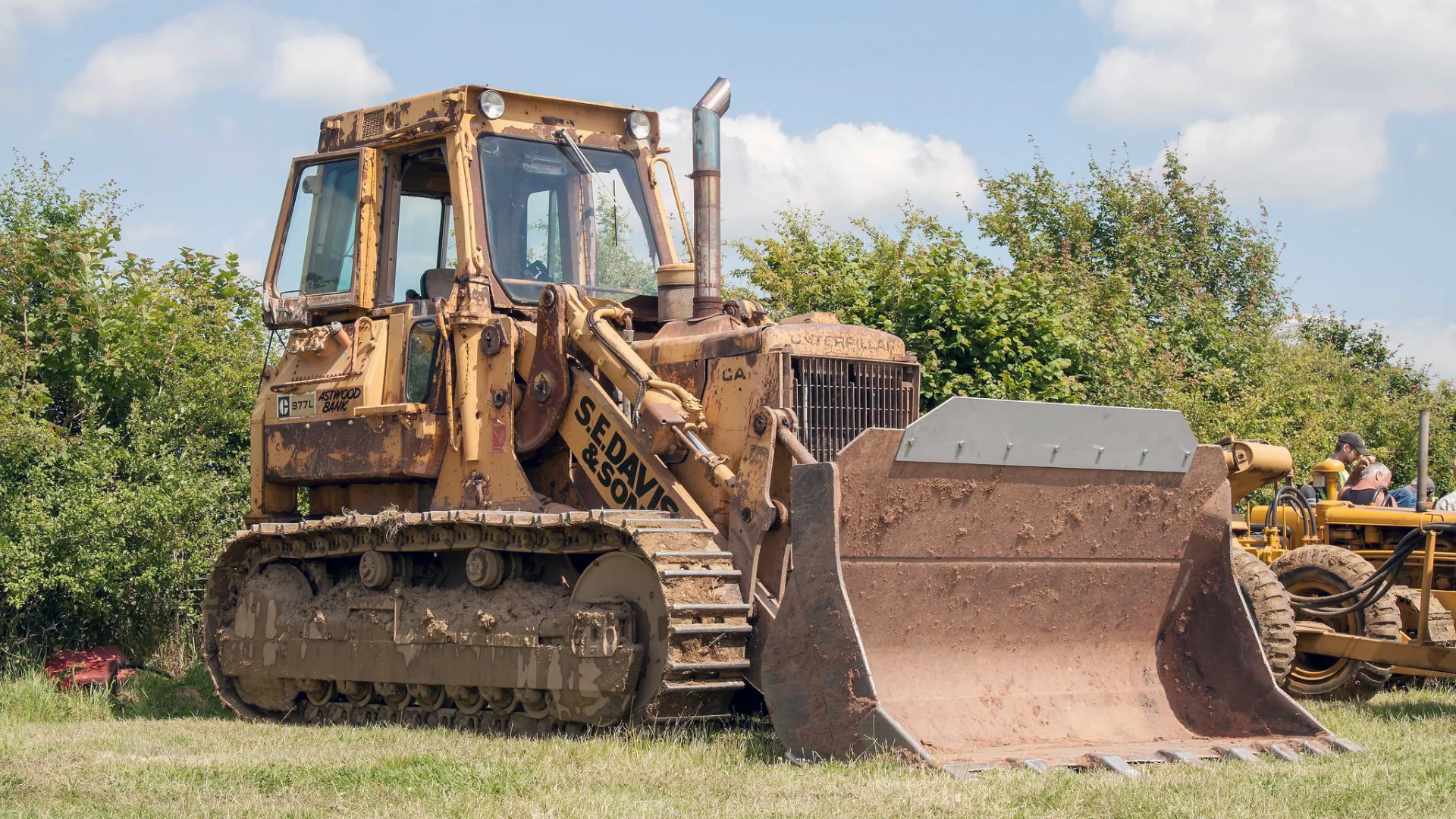 Фон, природа, бульдозер, Caterpillar