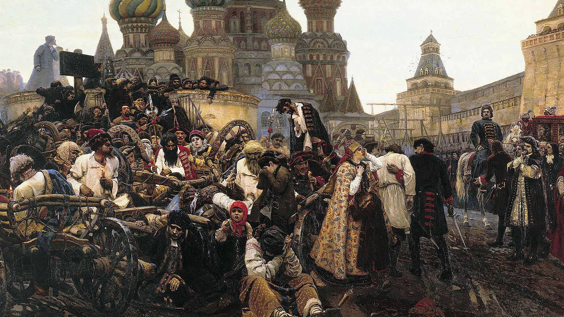 В.И.Суриков, картина, холст, масло, утро стрелецкой казни.