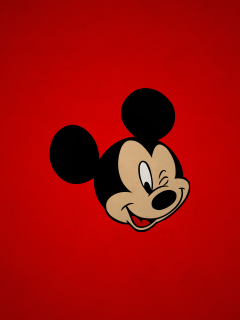 paper, mouse, mickey, disney, red, texture, simple, cartoon