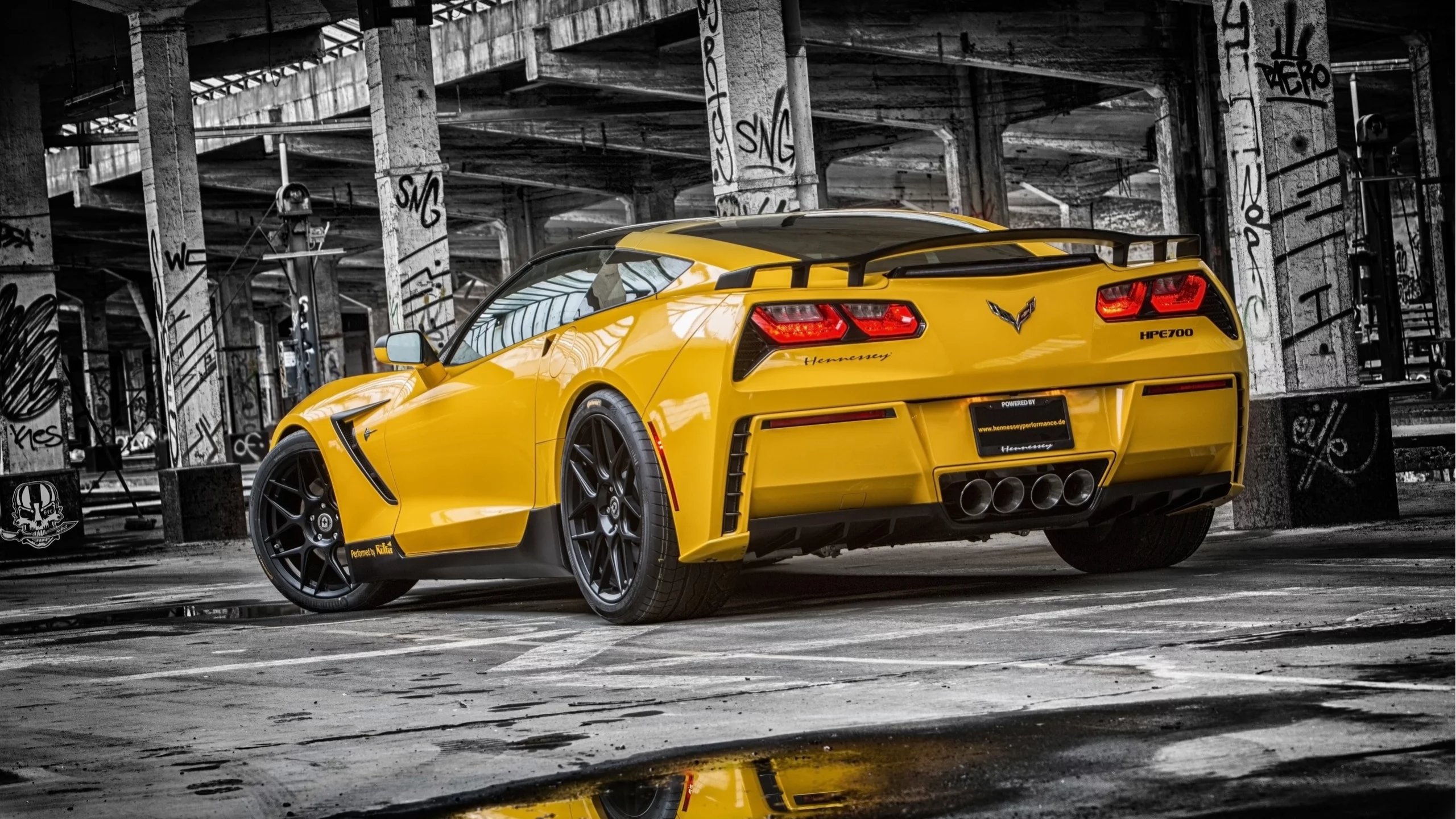 corvette, тюнинг, stingray, chevrolet, желтый