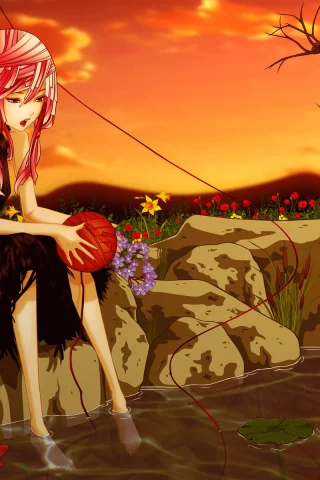 Guilty crown, Инори, клубок, Inori, корона греха